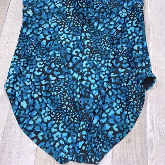Tropical escape turquoise one piece swimsuit size 14 - Picture 8 of 8